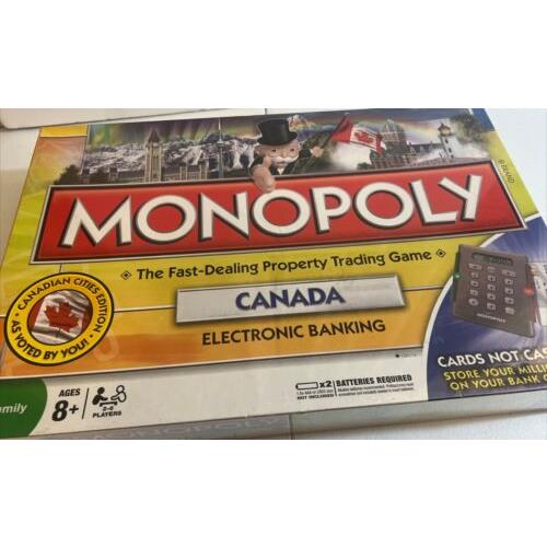 Monopoly Canada Electronic Banking Board Game Canadian Cities