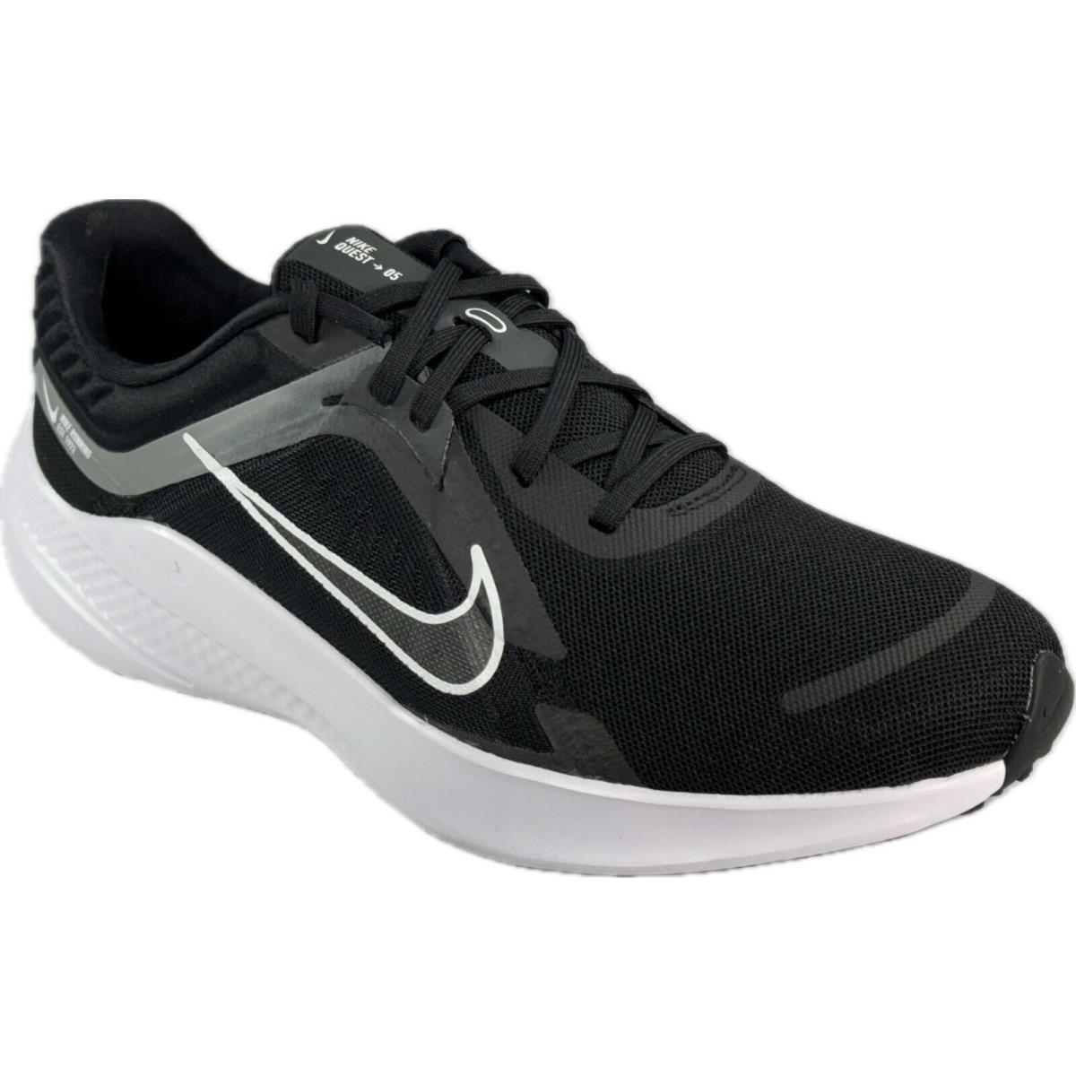 Nike Men`s Quest 5 Black White Running Shoes DD0204-001 - Black/White