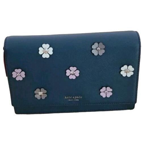 Kate Spade Cameron Spade Flower Crossbody Applique Convertible Women`s Blue