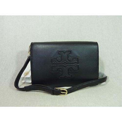 Tory Burch Black Leather Harper Combo Messenger/cross Body/clutch