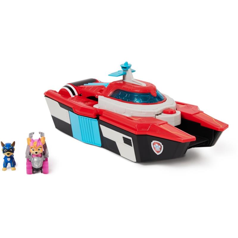 Paw Patrol The Mighty Movie Pup Squad Aircraft Carrier Skye Racer Chase Figure