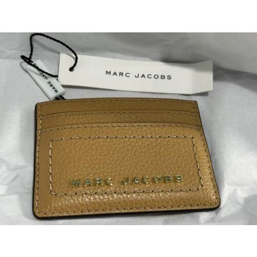 Marc Jacobs Leather Card Case Holder Wallet - Iced Coffee - with Gift Bag