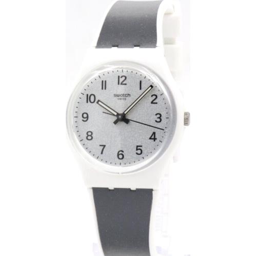 Swiss Swatch Originals Urbaholic Icy Gum White Silicone Watch 34mm GW211