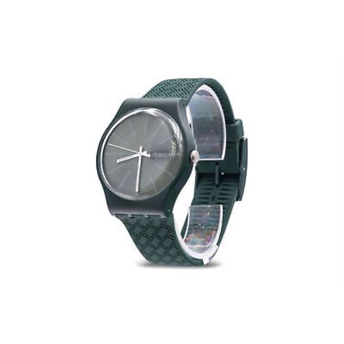 Swatch watch  - Dial: Green, Strap: Black