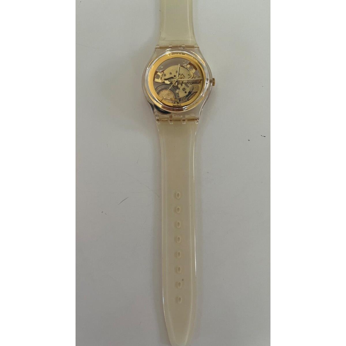 Vtg Swatch Watch Golden Jelly 1992 Collector 1 Excellent Never Worn