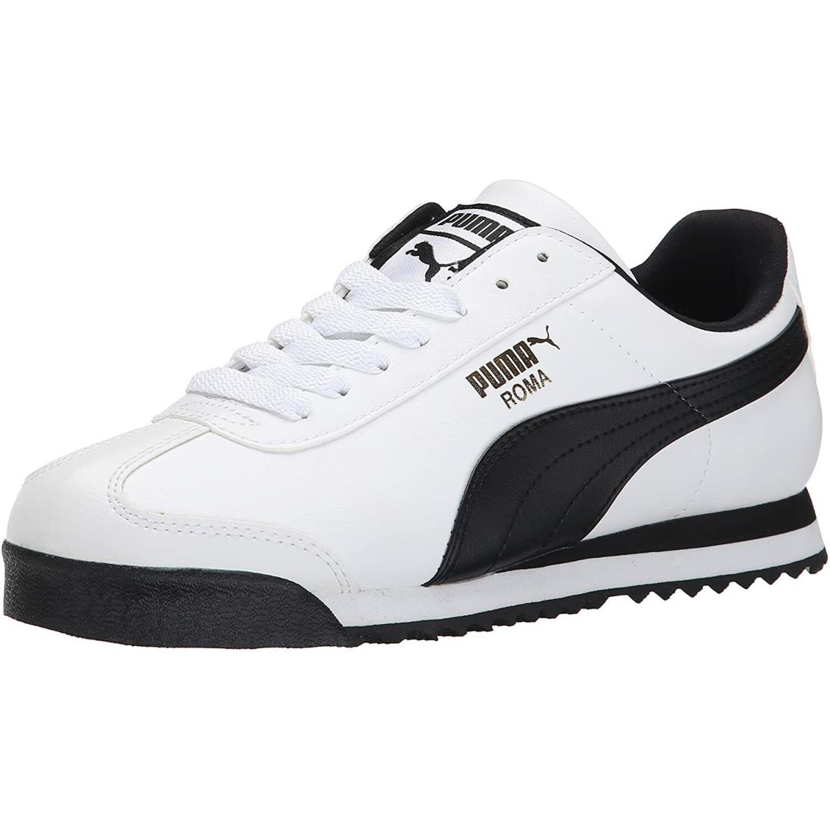 Puma Men`s Roma Basic Sneakers White/Black Leather