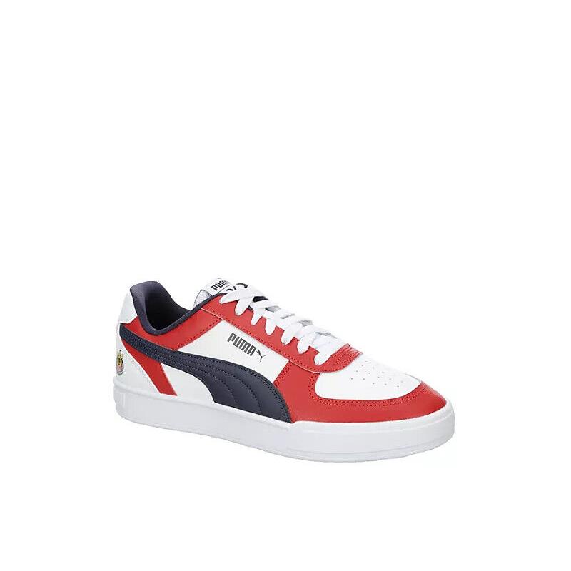 Puma Mens Caven 2.0 Casual Daily Comfort Walking Sneaker White/Red/Black