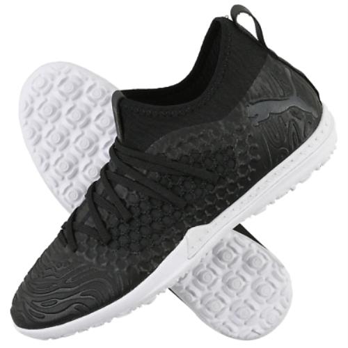 Puma Men`s Future 19.3 Netfit Turf Shoes - Black/white Black
