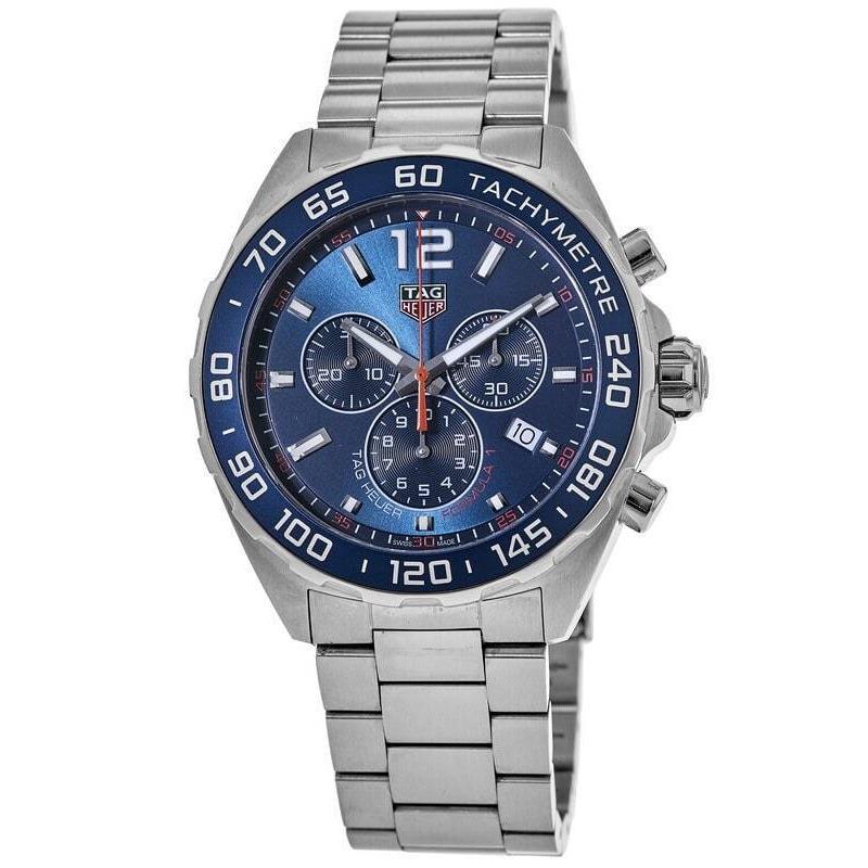 Tag Heuer Formula 1 Quartz Chronograph Blue Men`s Watch CAZ1014.BA0842 - Face: Blue, Dial: Blue, Band: Silver