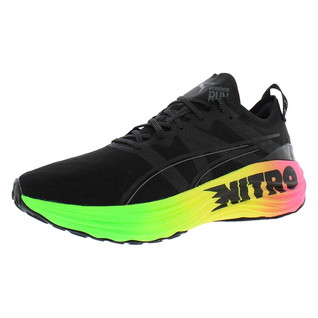 Puma Foreverrun Nitro Futrograde Mens Shoes - Black/Green, Main: Black