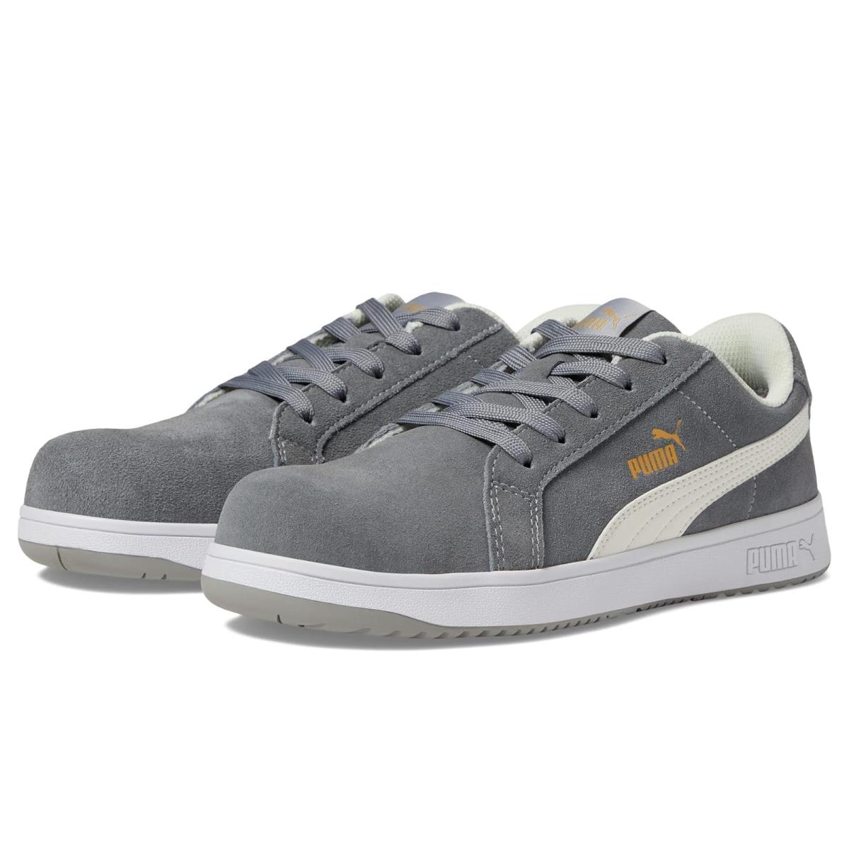 Woman`s Sneakers Athletic Shoes Puma Safety Iconic Suede Low Astm SD Grey/White