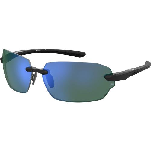 Under Armour UA Fire 2/G Rectangular Sunglasses Black Frame/blue Golf Tuned Lens