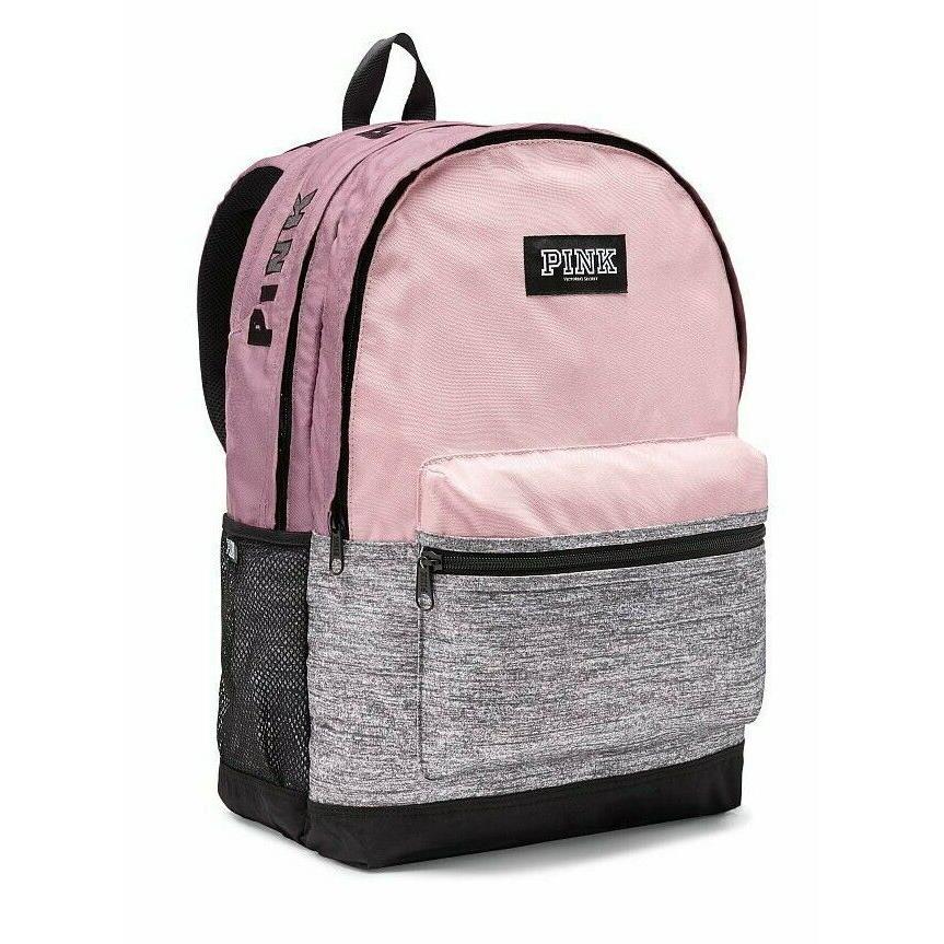 1 Victoria`s Secret Campus Chalk Pink Backpack Large School Gym Tote Bookbag