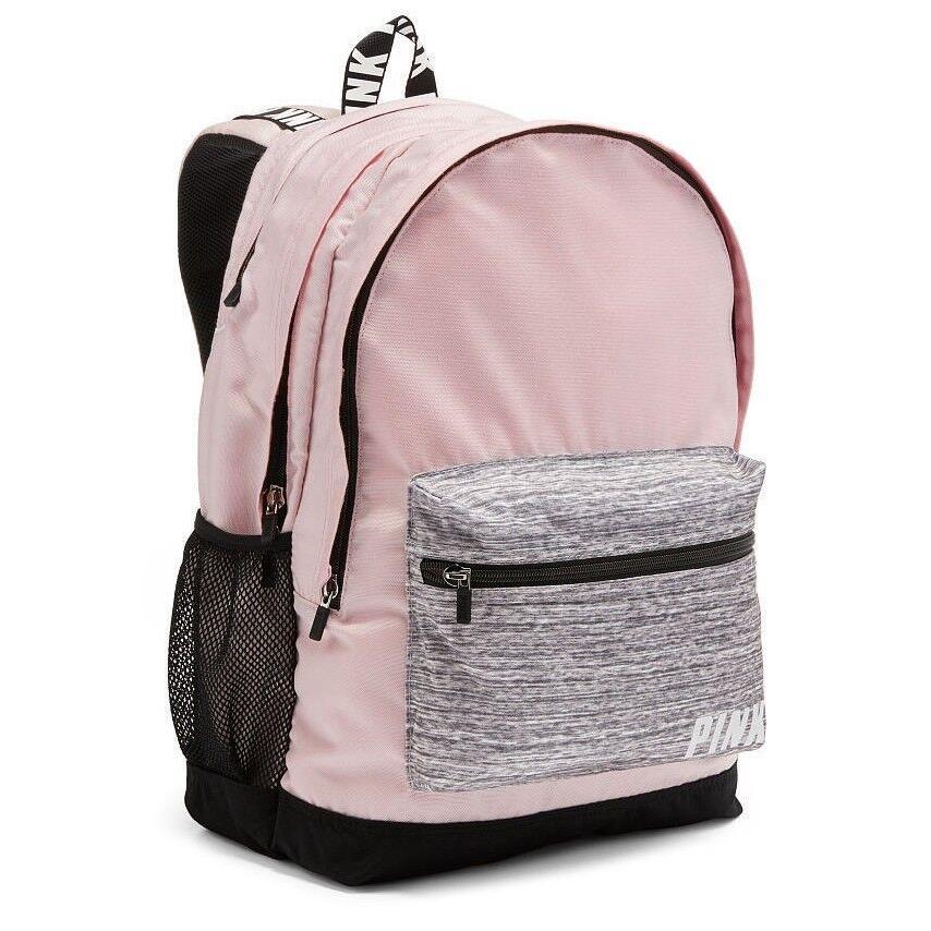 Victoria`s Secret Pink Campus Cherub Pink / Grey Marl Backpack Large 2016