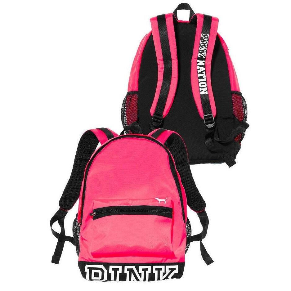 Victoria`s Secret Pink Nation Campus Hot Pink Backpack Bookbag School College