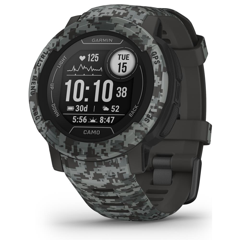 Garmin Instinct 2 Gps Smartwatch/fitness Tracker + 2-Year Warranty Graphite Camo (010-02626-13)