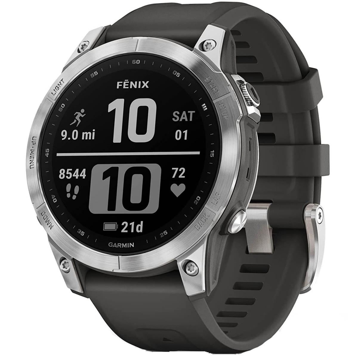 Garmin Fenix 7 Smartwatch Silver/Graphite Band (010-02540-00)