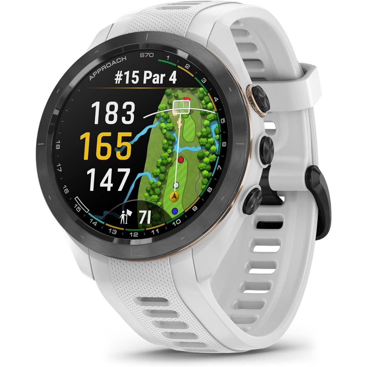 Garmin Approach S70 Golf Gps Smartwatch with Amoled Display 43K Courses White