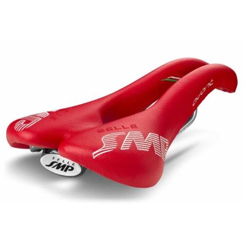 Selle Smp Avant Saddle with Stainless Steel Rails Red