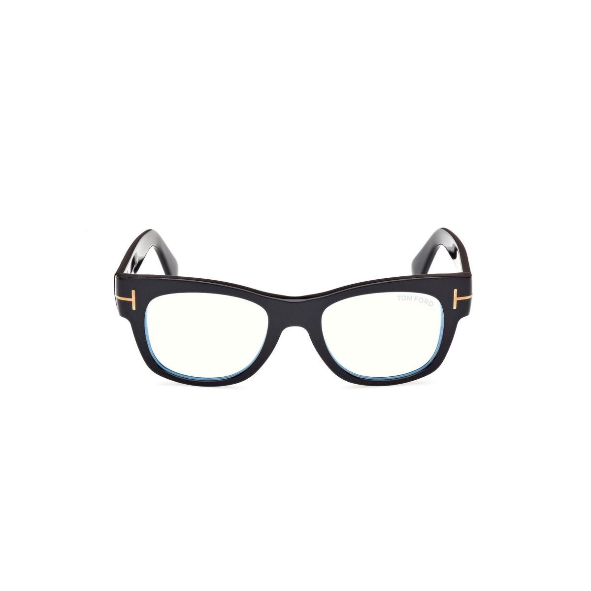 Tom Ford FT5040-B 001 Blue Light Block Square Men`s Eyeglasses 52mm - Frame: Black