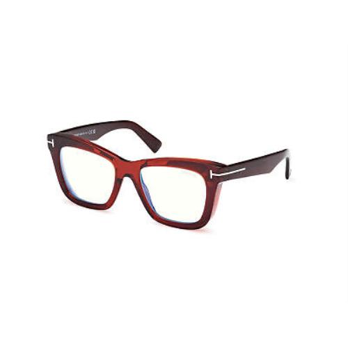 Tom Ford FT5881 B 045 Plastic Shiny Light Brown 52 mm Women`s Eyeglasses