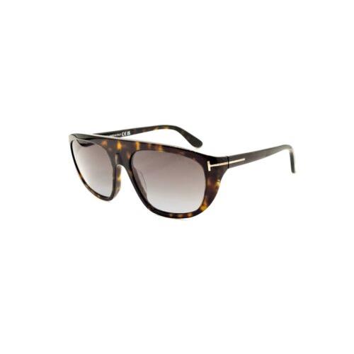 Tom Ford TF 1002 Edward-02 Eco Sunglasses 52B Havana /brown Gradient 58