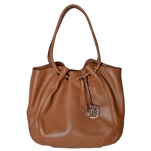 Michael Kors Ring Tote LG Ring Tote Leather NS Luxury Handbag Luggage