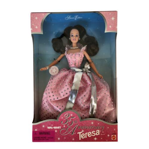 Vintage Mattel Walmart Barbie 17617 35th Anniversary Teresa 1997 Doll