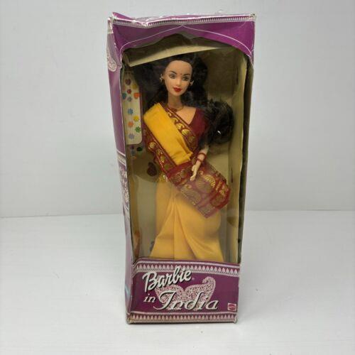 2002 Mattel Barbie IN India Rare Orange and Red Sari Some Box Damage