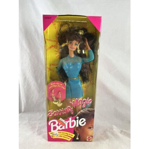 Mattel Earring Magic Barbie Doll Brunette Nrfb Vintage 1992