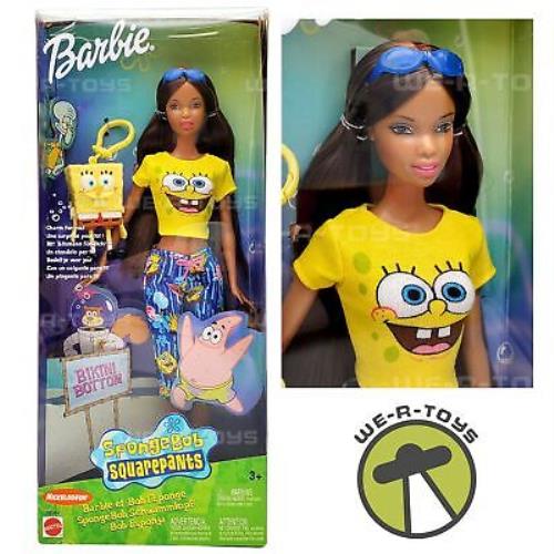 Barbie Loves Spongebob African American Doll International Mattel 2002 Nrfb