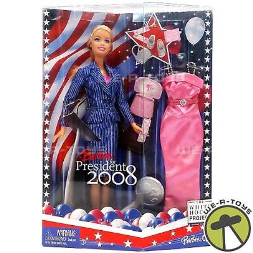 Barbie For President 2008 The White House Project Doll Mattel M6093