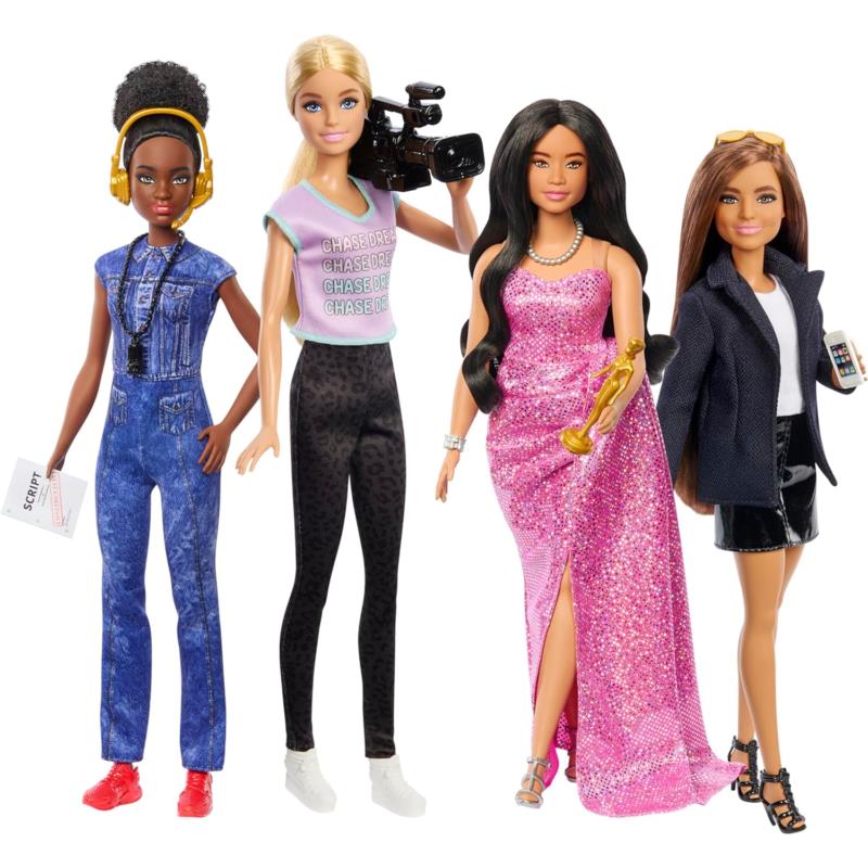 Barbie Careers Set of 4 Dolls Accessories Women in Film with Studio Executive