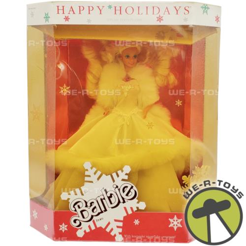 Barbie 1989 Happy Holidays Special Edition Doll Ornament Mattel 3523 Nrfb