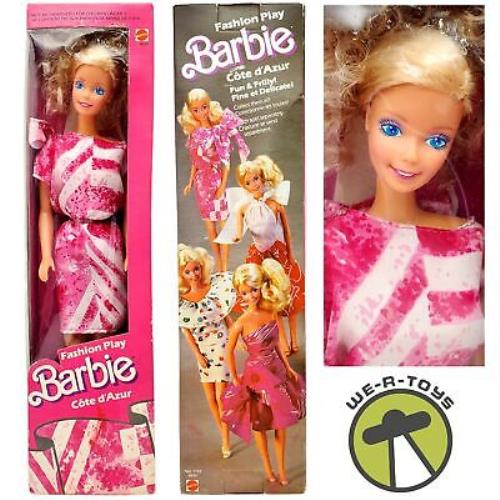 Barbie Fashion Play Doll Cote D`azur Foreign Issue 1987 Mattel No. 7193 Nrfb