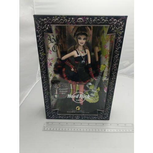 2008 Hard Rock Cafe Punk Rock Goth Barbie Doll Gold Label Mattel L9663 Nrfb-mint