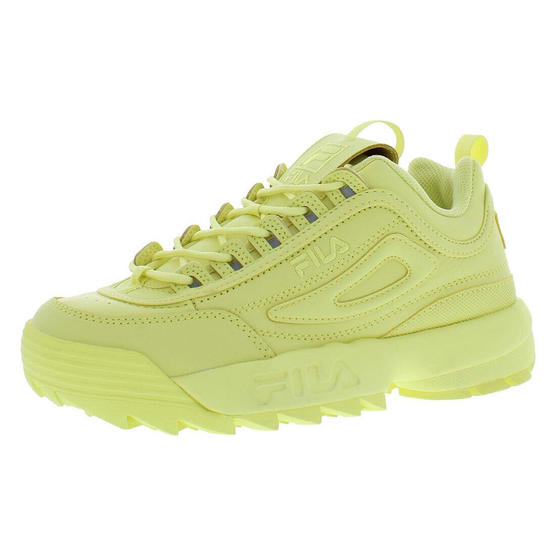 Fila Disruptor II Premium Womens Shoes - Tender Yellow/Tender Yellow/Tender Yellow, Main: Yellow