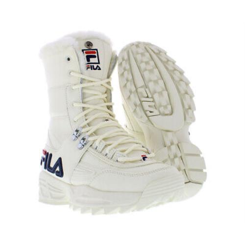 Fila Disruptor Boot Womens Shoes - Cream/Navy/Red, Main: Beige