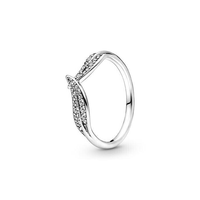 Pandora Sparkling Leaves Ring Size 54 7