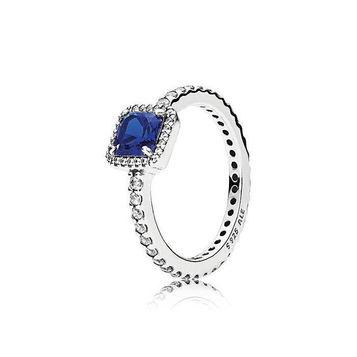 Pandora Timeless Elegance Blue Ring Size 54 7