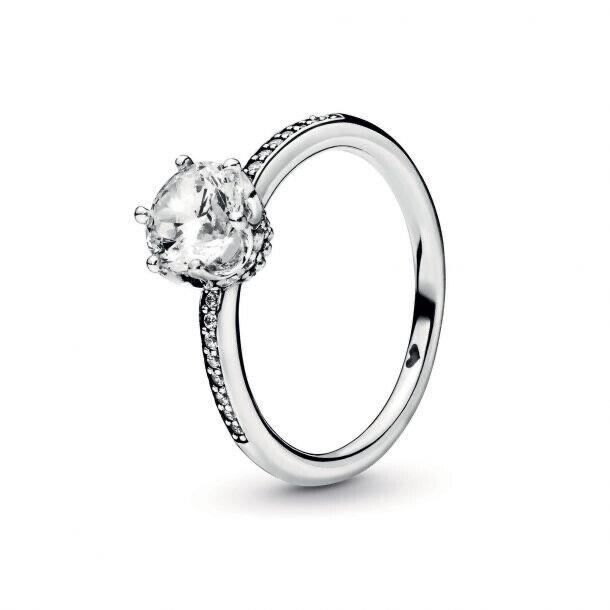 Pandora Sparkling Crown Ring Size 50 5