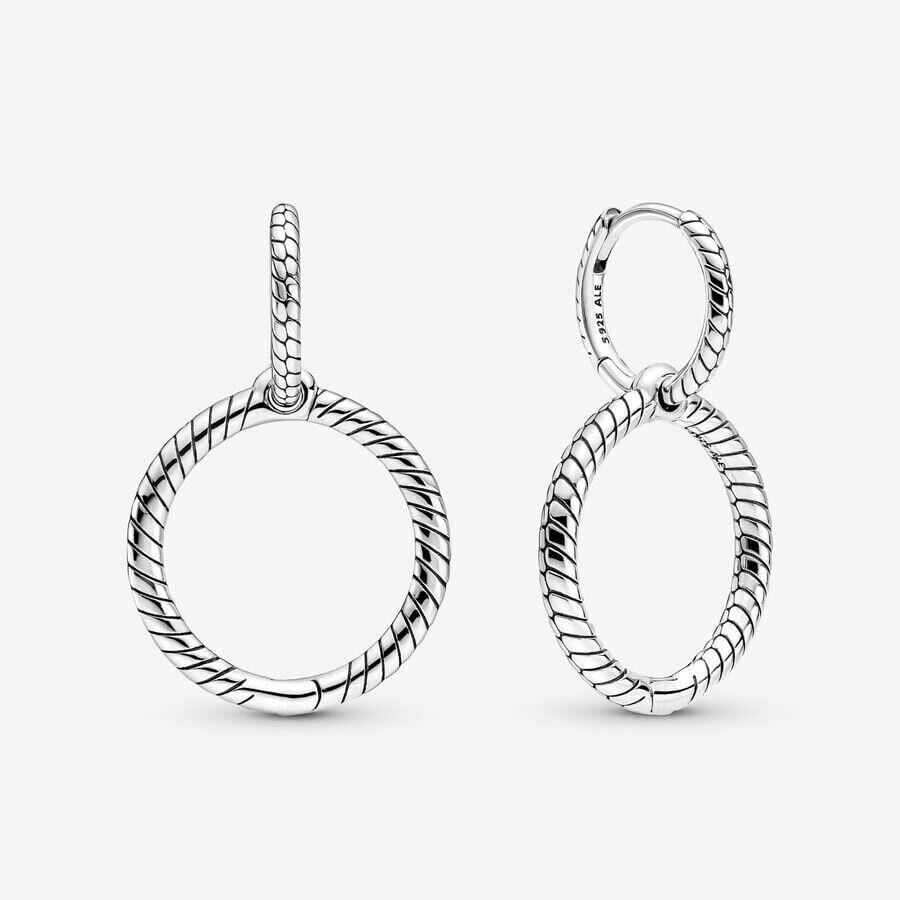 Pandora Charm Double Hoop Earrings