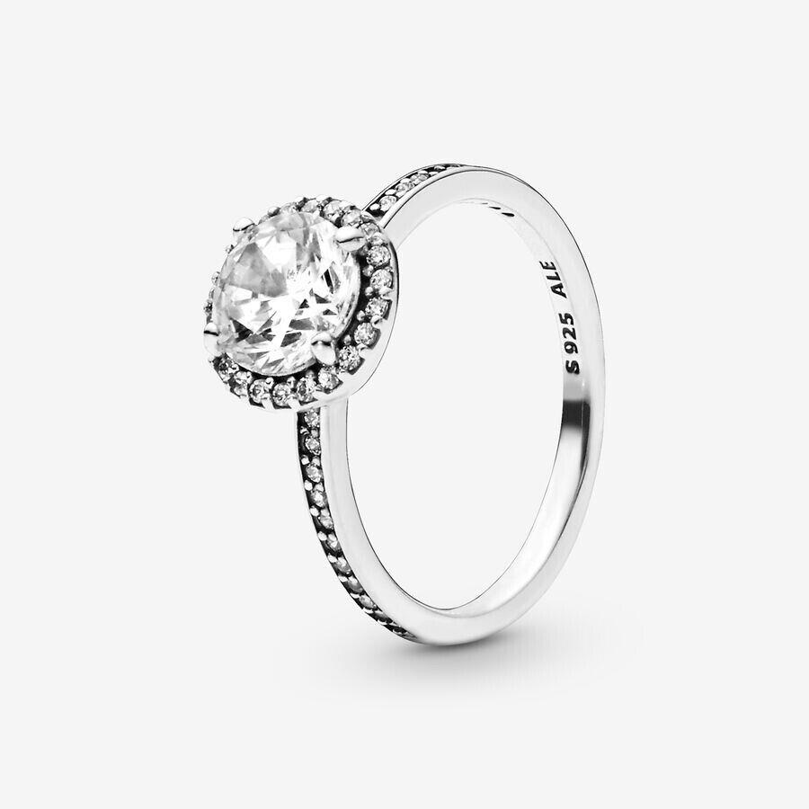 Pandora Round Sparkle Halo Ring Size 56 7.5