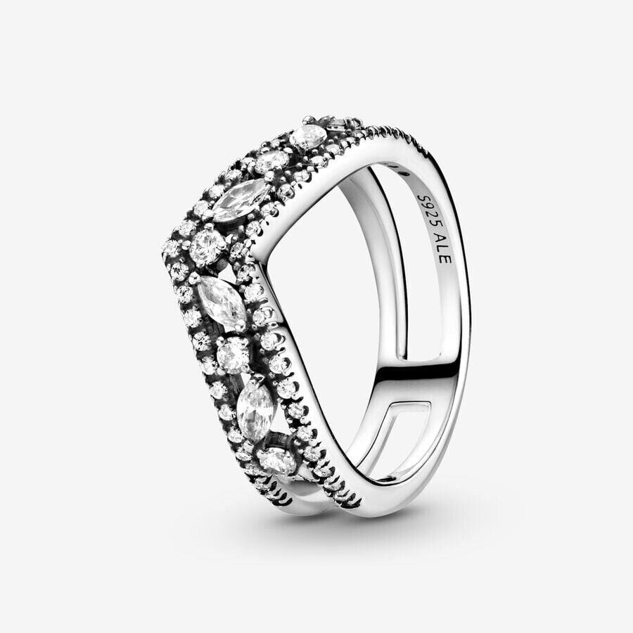 Pandora Double Marquise Wishbone Ring Size 52 6
