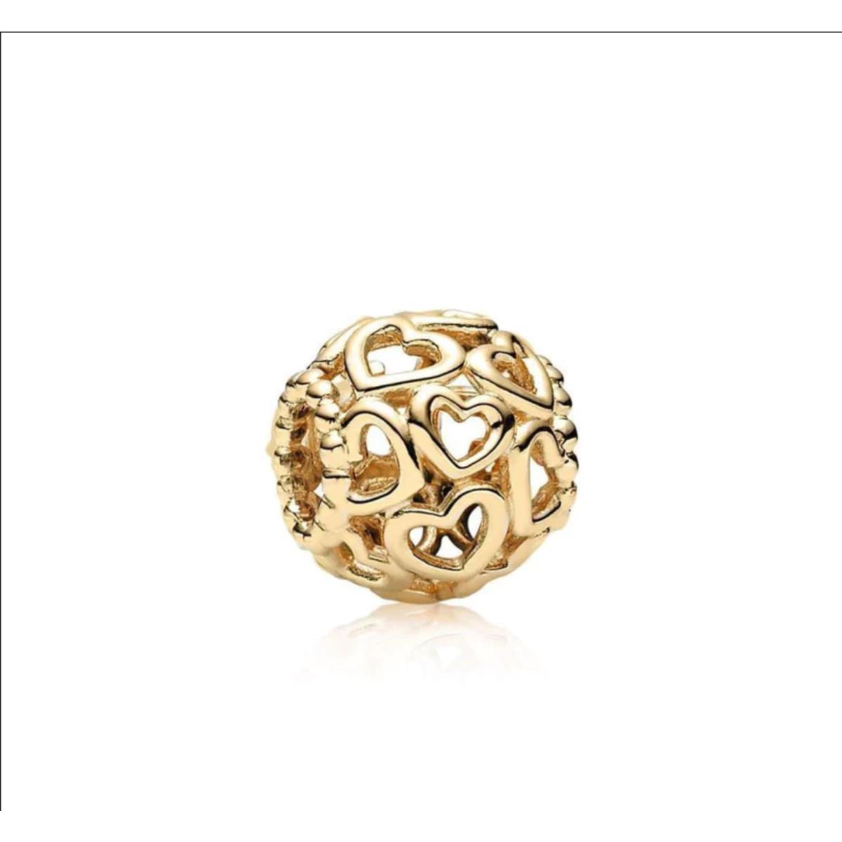 Pandora Pure 14k Gold Openwork Heart Charm