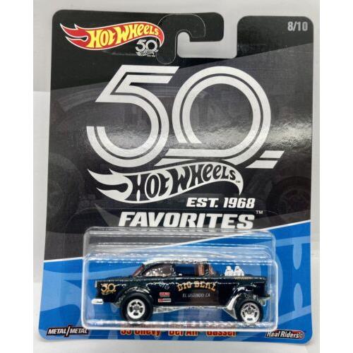 55 Chevy Bel Air Gasser Hot Wheels 50 Favorites Dark Blue