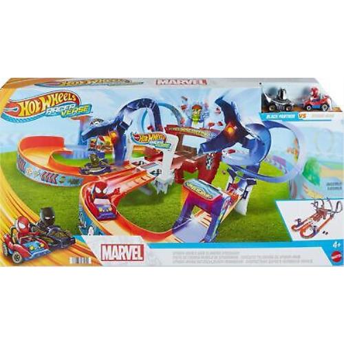 Hot Wheels Racerverse Spider-man`s Web-slinging Speedway Track Se