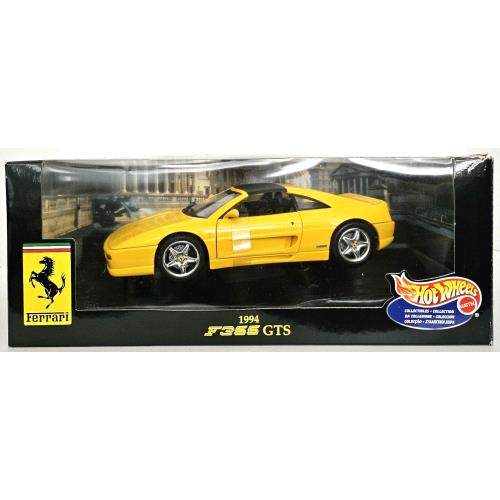 Hot Wheels 1994 Ferrari F355 Gts Yellow 1:18 Scale Diecast Model Car 23921