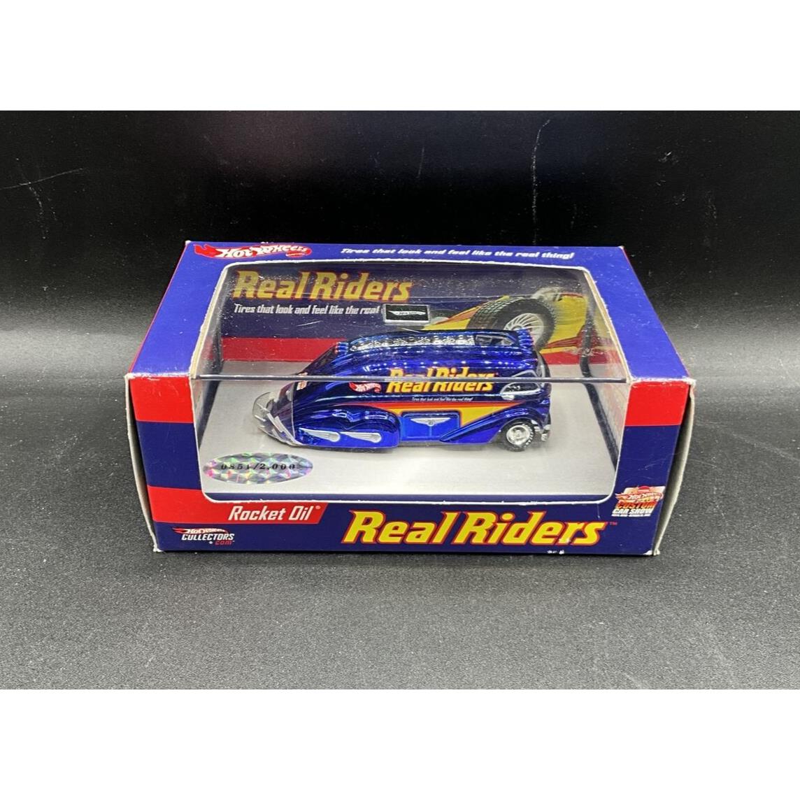 2005 Hot Wheels Tokyo Japan Custom Car Show Real Riders Blue Rocket Oil 0851/2K