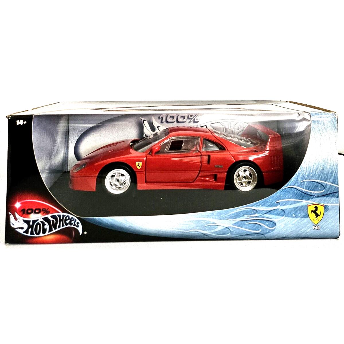 Hot Wheels Ferrari F40 Red 1:18 Scale Diecast Model Car